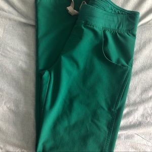 Hunter Green Figs Scrubs Kade Cargo Scrub Pants